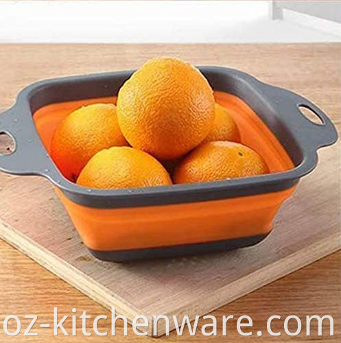 Casqueur pliable de cuisine pliant collapable collante spatiale-goz hoz pliant des passages en silicone pour drainage des pâtes fruits de légumes